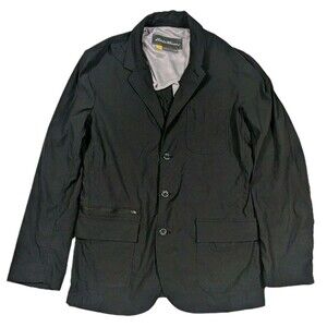 Eddie Bauer Travex Black Sport Coat Jacket Men's Size 42 Stretch Travel Blazer